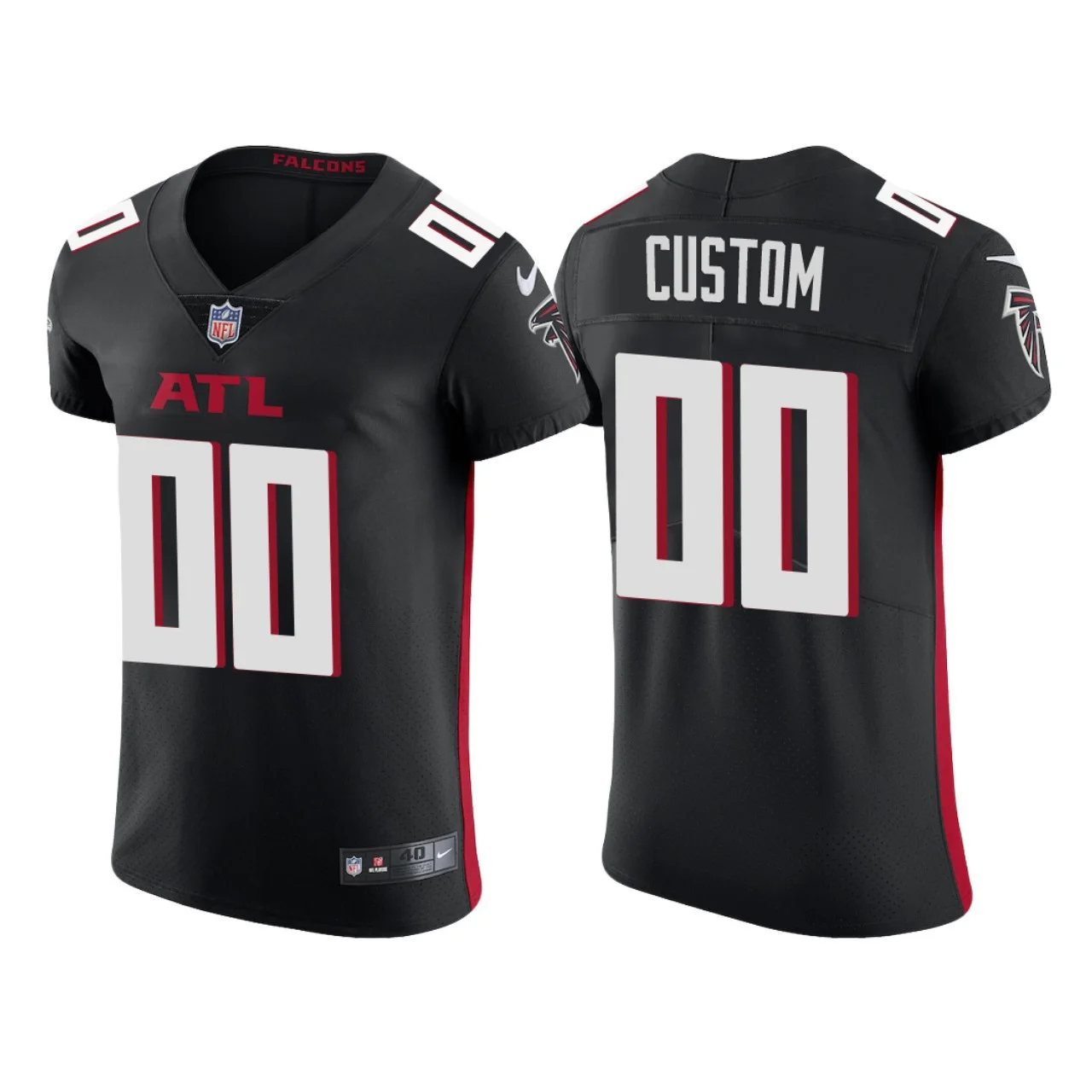 Men's Atlanta Falcons Custom 2020 Vapor Elite Jersey - Black -