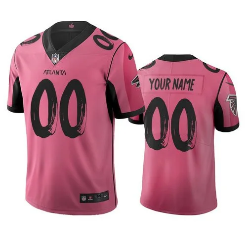Men's Atlanta Falcons Custom Pink Vapor Limited City Edition Jersey -