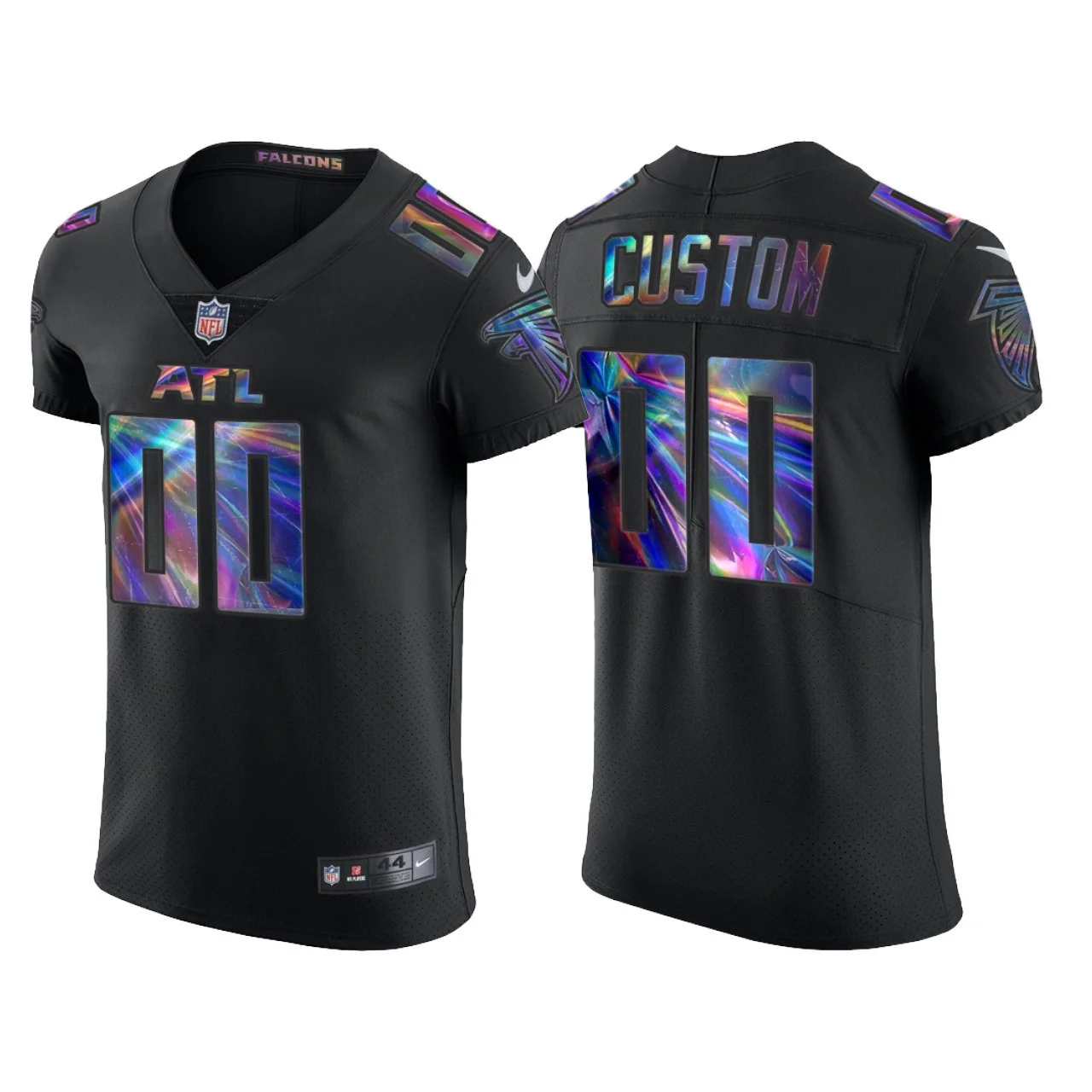 Men's Atlanta Falcons Custom Vapor Elite Golden Edition Jersey - Black -