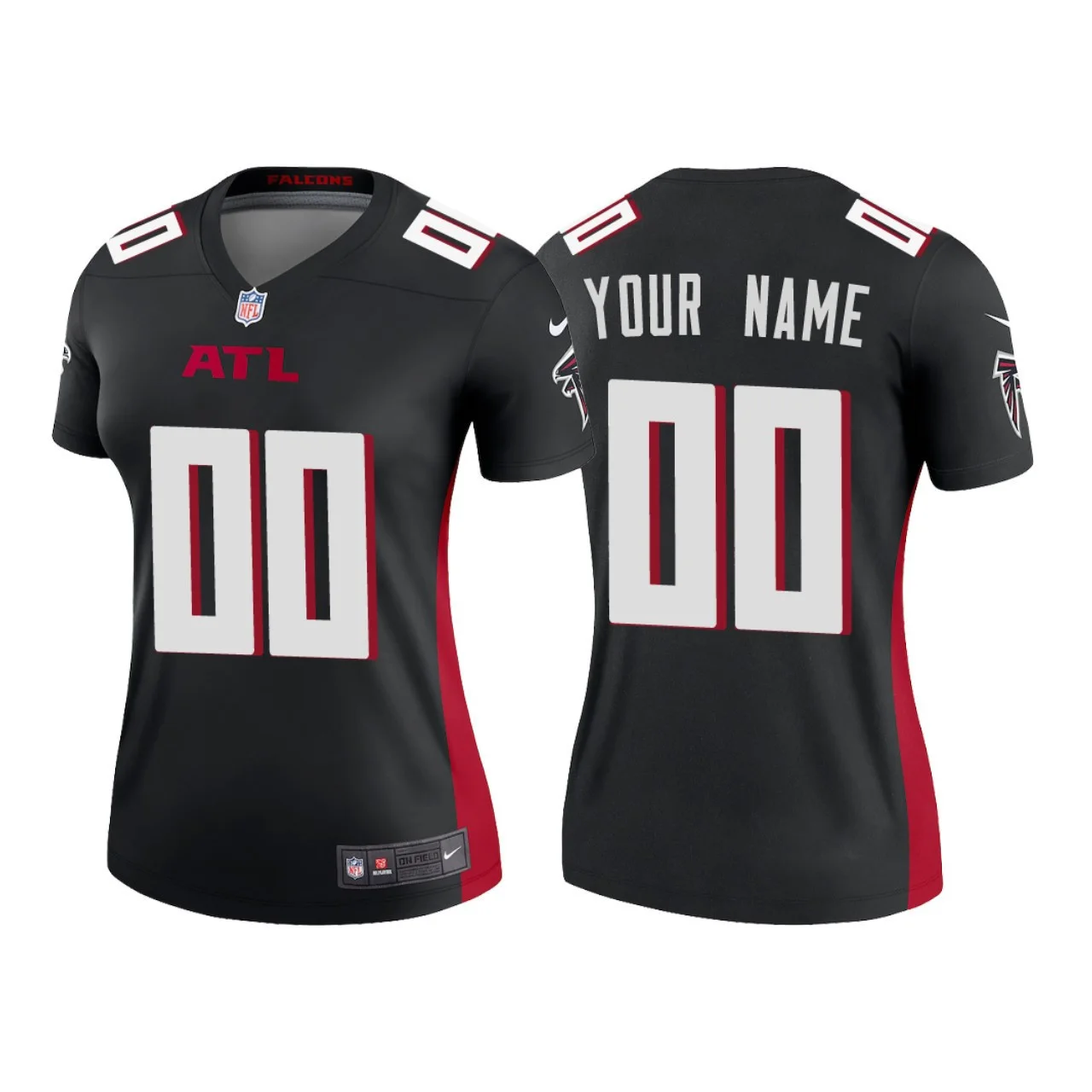 Woman's Atlanta Falcons Custom 2020 Black Legend Jersey -