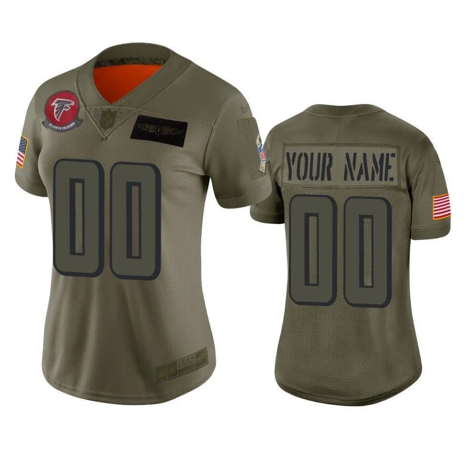Woman's Atlanta Falcons Custom Camo 2019 Salute to Service Limited Jersey -