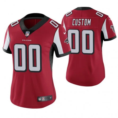 Woman's Atlanta Falcons Red Game Customized Jersey -