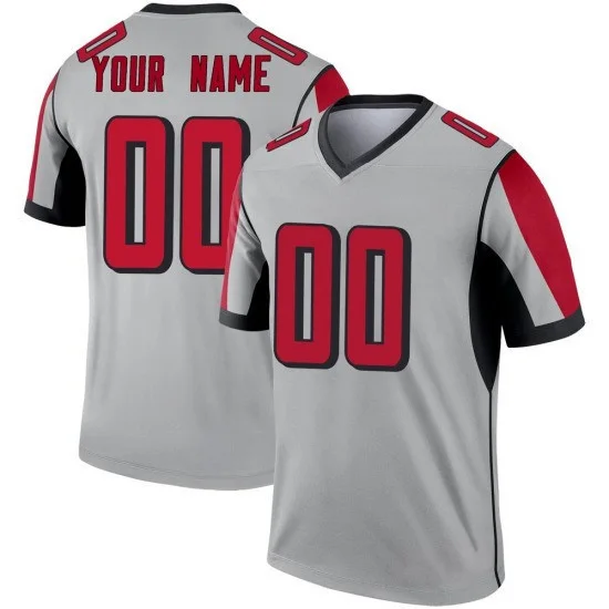 Youth's Custom Atlanta Falcons Legend Custom Inverted Silver Jersey -