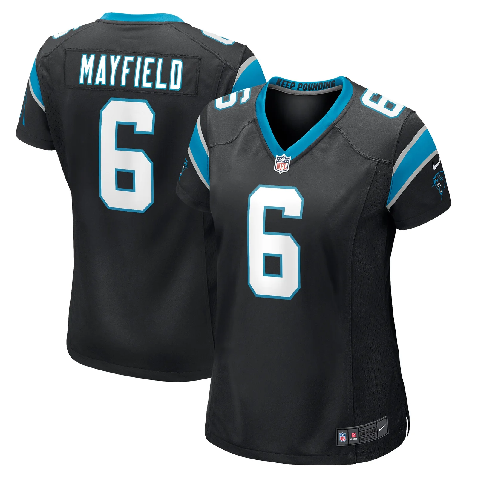 Baker Mayfield Carolina Panthers Woman's Home Player Game Jersey - Black -
