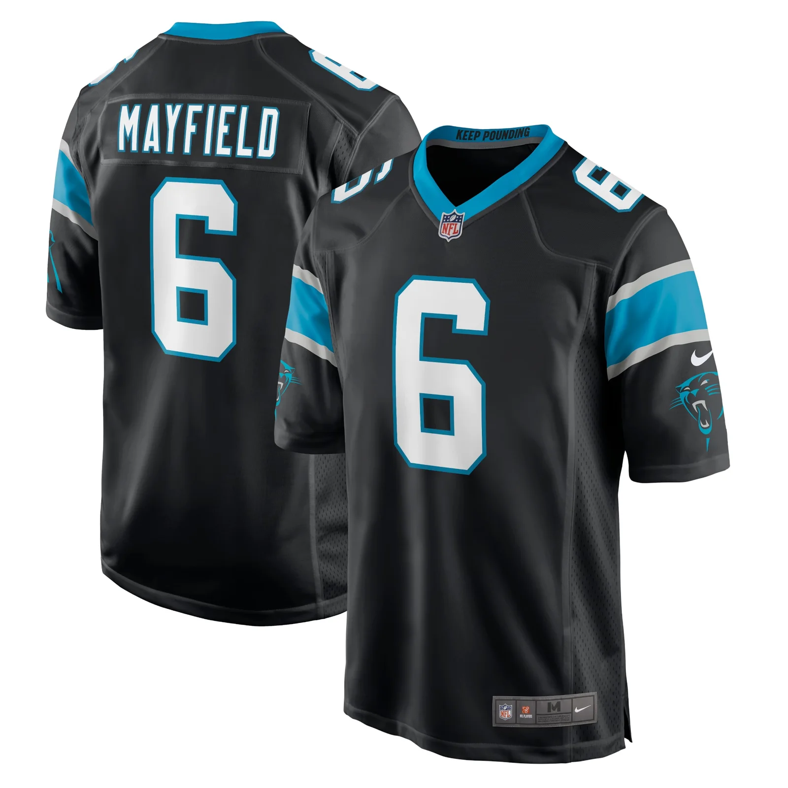 Baker Mayfield Carolina Panthers Youth Player Game Jersey - Black -