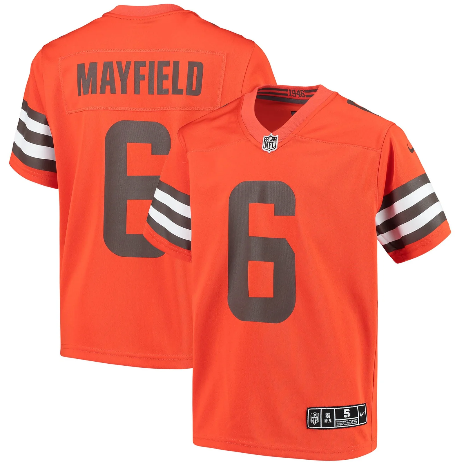 Baker Mayfield Cleveland Browns Youth Inverted Team Game Jersey - Orange -