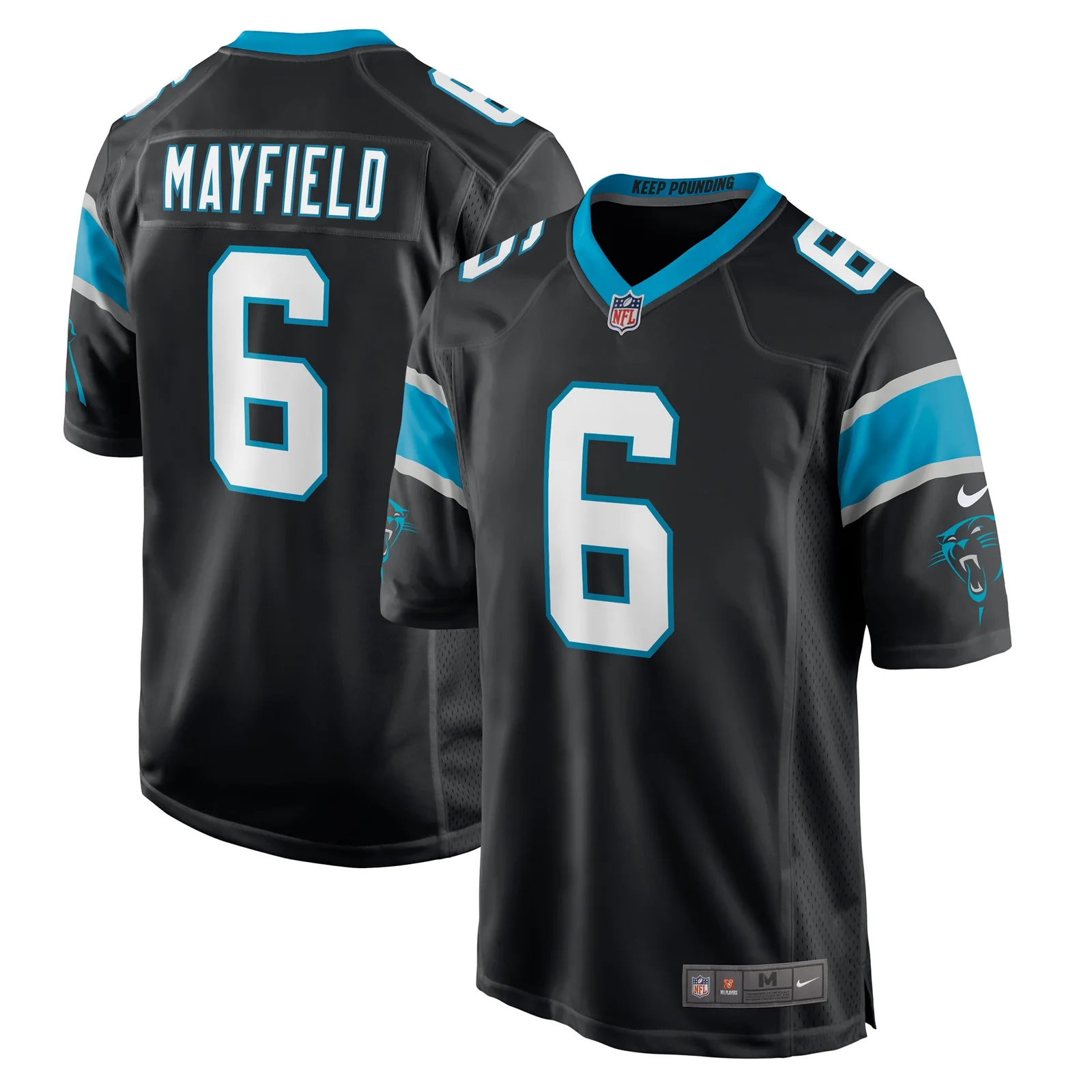 Men's Baker Mayfield Carolina Panthers Home Player Game Jersey - Black -