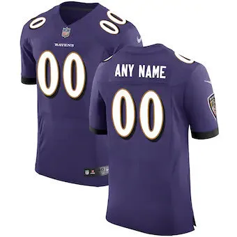 Raven Jersey Custom for Men Purple Baltimore Ravens Speed Machine Custom Elite Jersey -