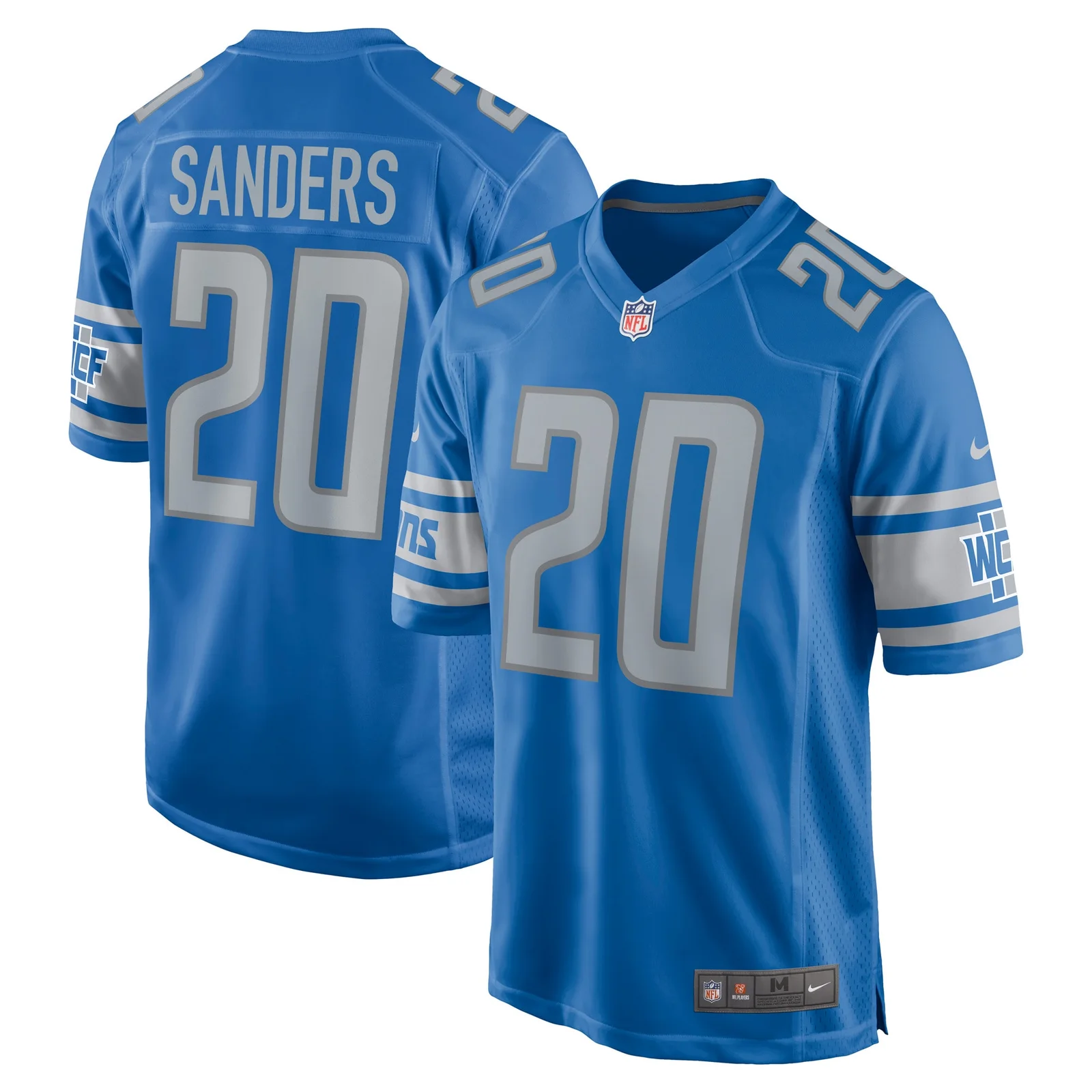 Men's Barry Sanders Detroit Lions Game Retired Player Jersey - Blue -