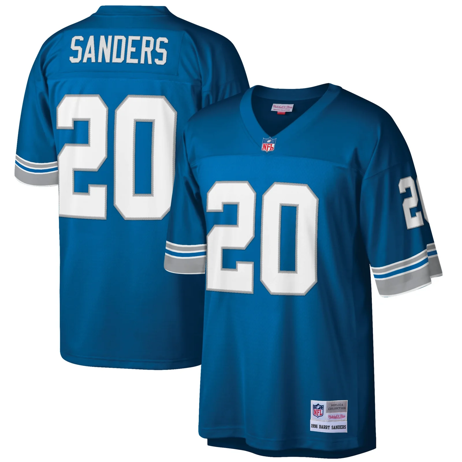 Men's Barry Sanders Detroit Lions Mitchell &amp; Ness Big &amp; Tall 1996 Retired Player  Jersey - Blue