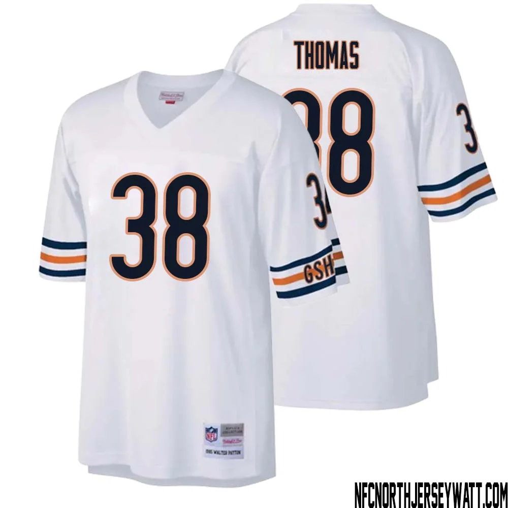 A.J. Thomas No 38 Men Mitchell Ness White Chicago Bears Legacy Replica Jersey