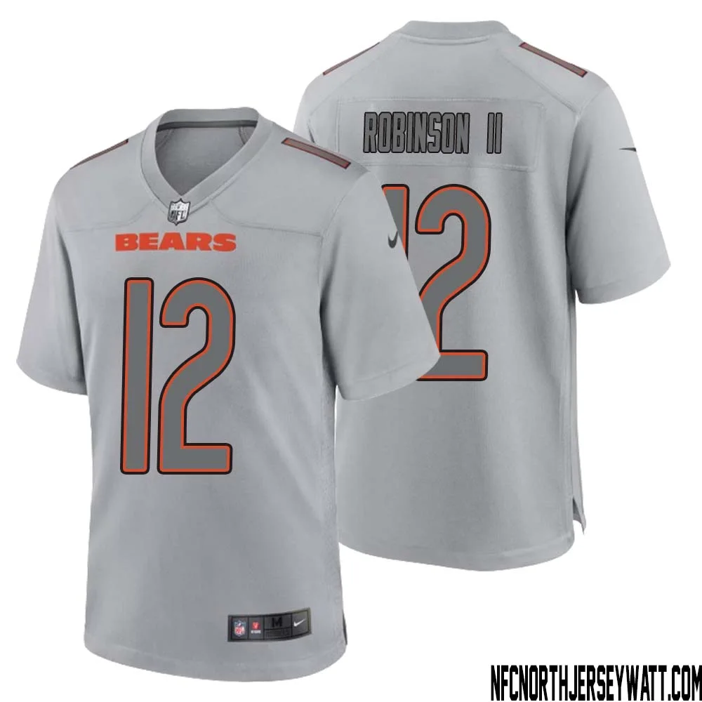 Allen Robinson II No 12 Men Gray Chicago Bears Atmosphere Fashion Game Jersey