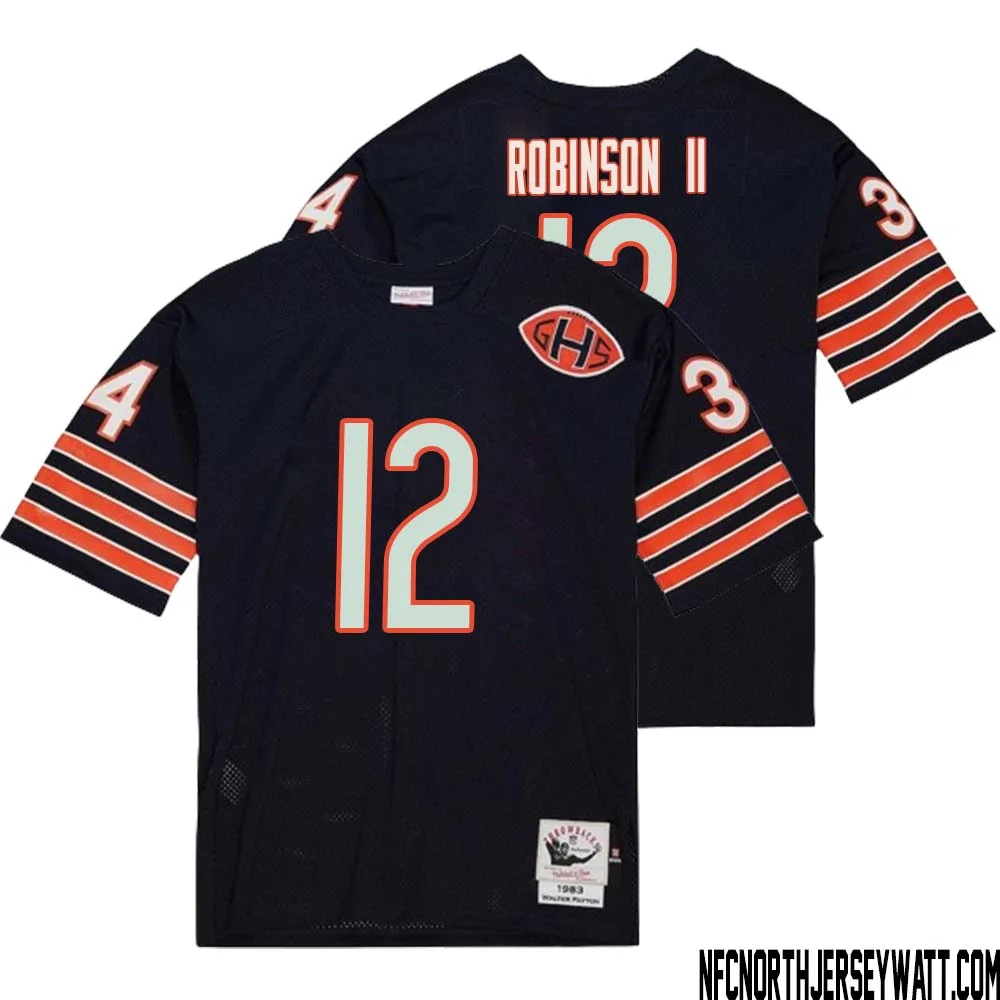 Allen Robinson II No 12 Men Mitchell Ness Navy Chicago Bears 2004 Authentic Throwback Retired Player Jersey 2