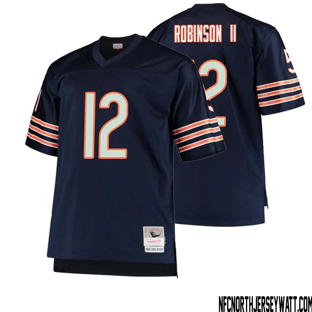 Allen Robinson II No 12 Men Mitchell Ness Navy Chicago Bears Big Tall 1966 Retired Player Replica Jersey