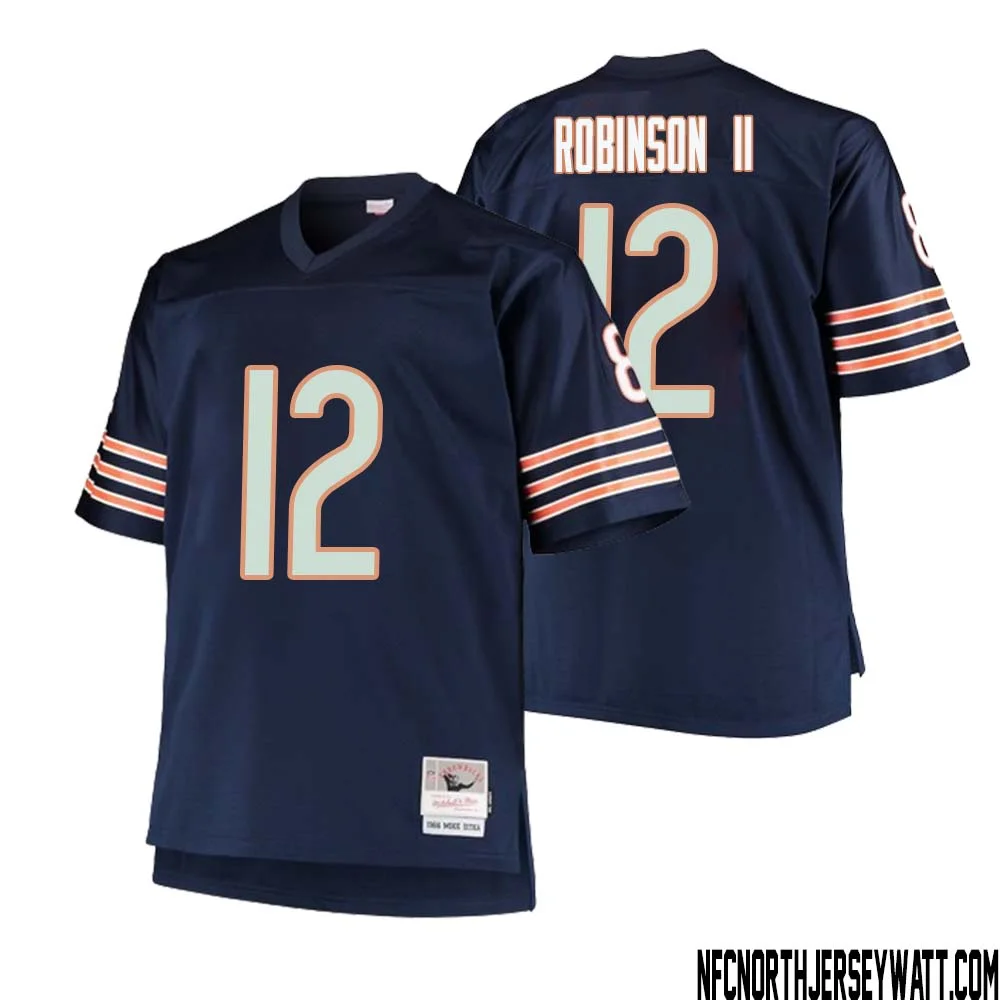 Allen Robinson II No 12 Men Mitchell Ness Navy Chicago Bears Big Tall 1985 Retired Player Replica Jersey