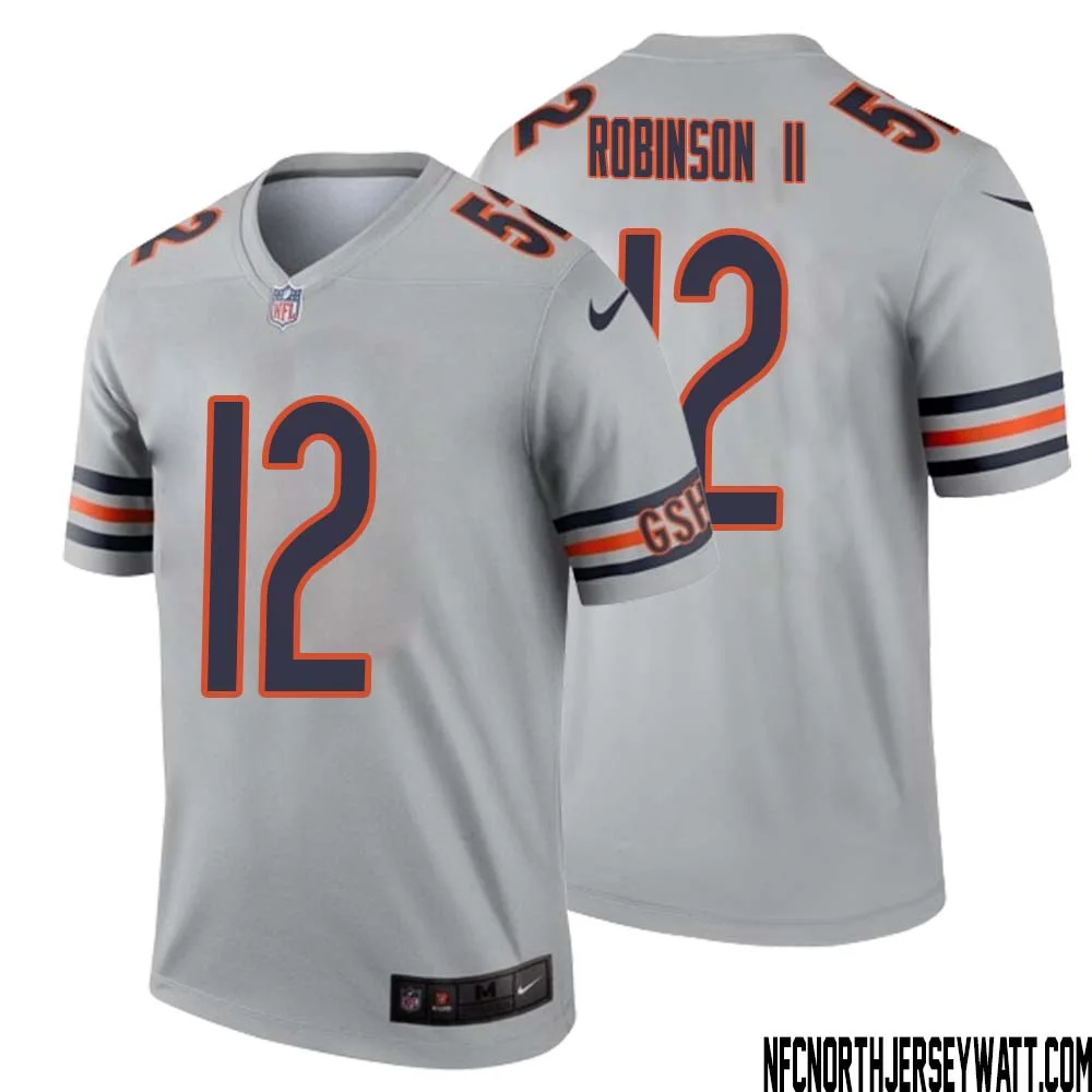 Allen Robinson II No 12 Men Silver Chicago Bears Inverted Legend Jersey