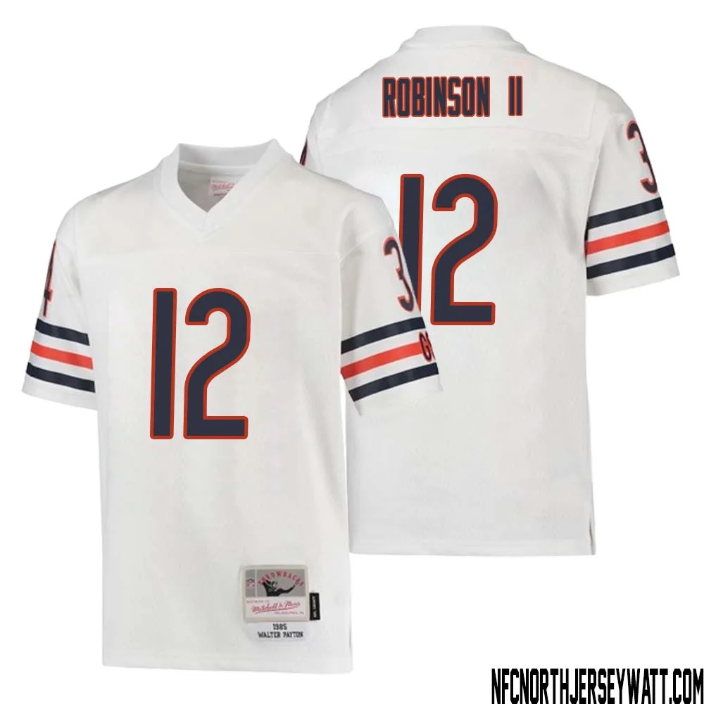 Allen Robinson II No 12 Youth Mitchell Ness White Chicago Bears 1985 Retired Player Legacy Jersey 1