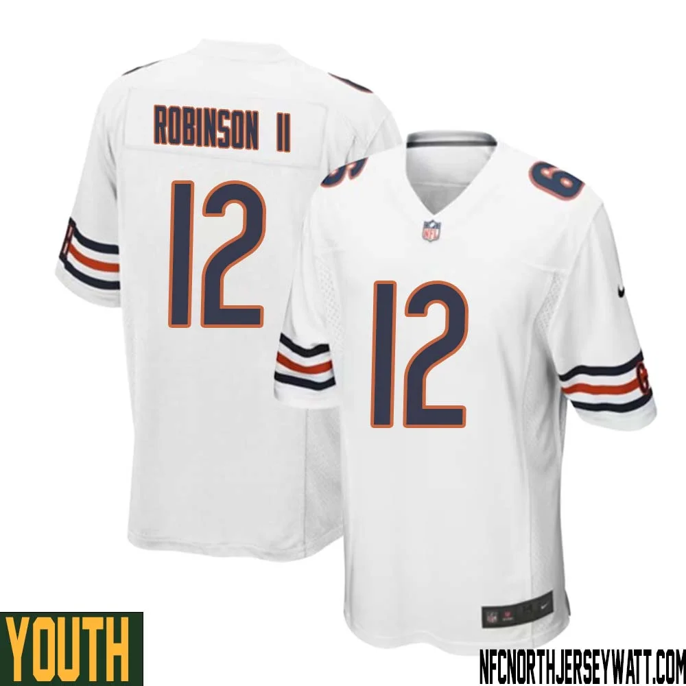 Allen Robinson II No 12 Youth White Chicago Bears Away Game Jersey