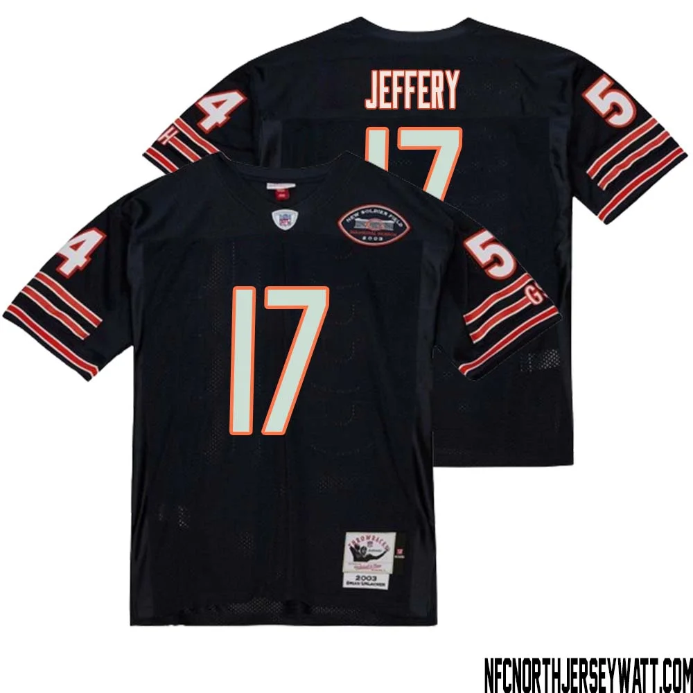 Alshon Jeffery No 17 Men Mitchell Ness Navy Chicago Bears 2004 Authentic Throwback Retired Player Jersey 1 1