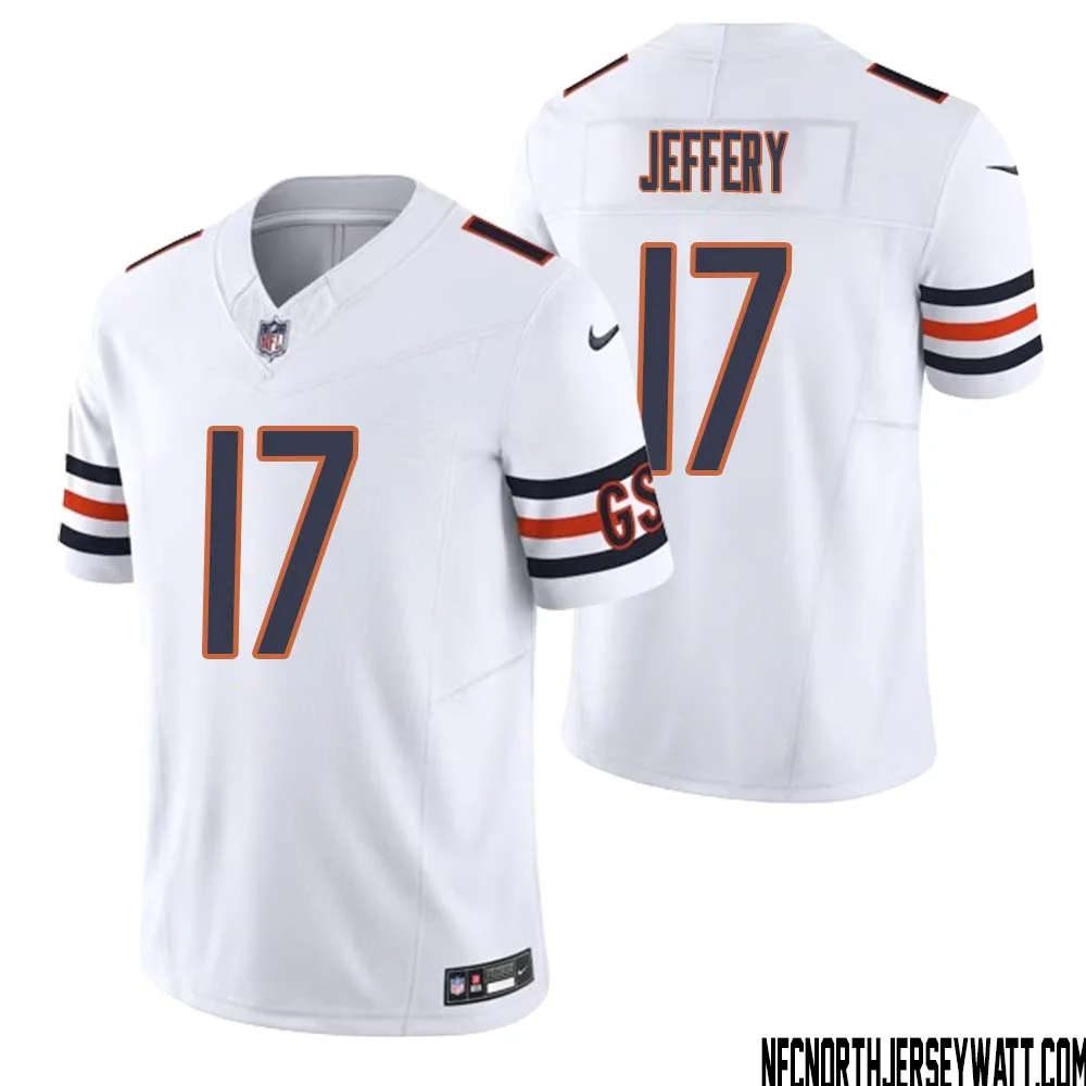 Alshon Jeffery No 17 Men White Chicago Bears Vapor F.U.S.E. Limited Jersey
