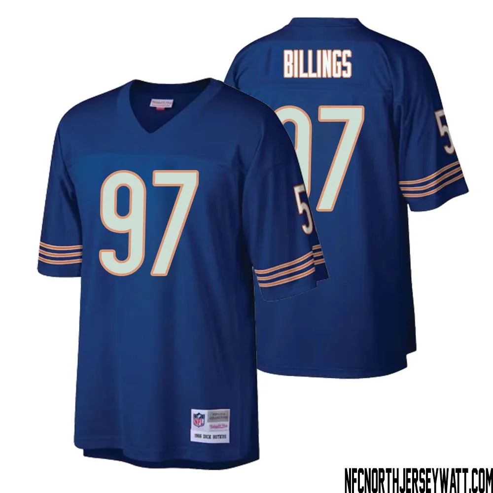 Andrew Billings No 97 Men Mitchell Ness Navy Chicago Bears Retired Player Legacy Replica Jersey
