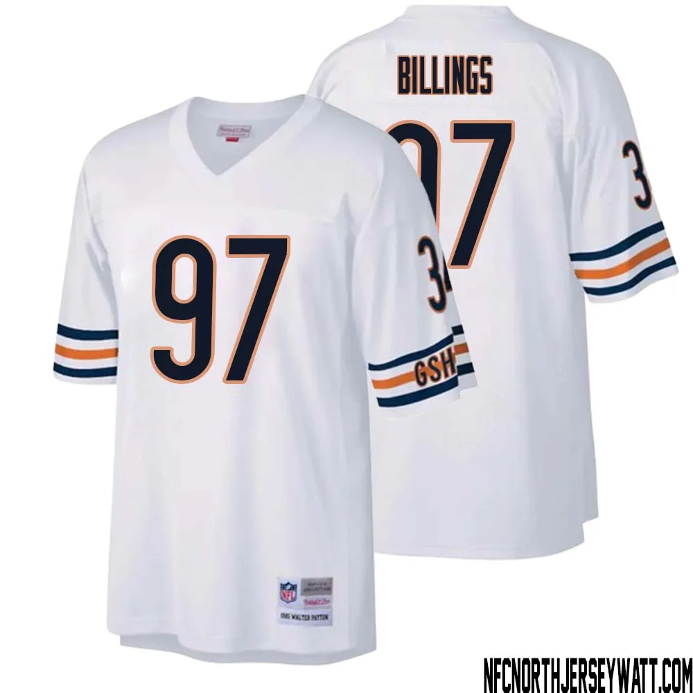 Andrew Billings No 97 Men Mitchell Ness White Chicago Bears Legacy Replica Jersey 1