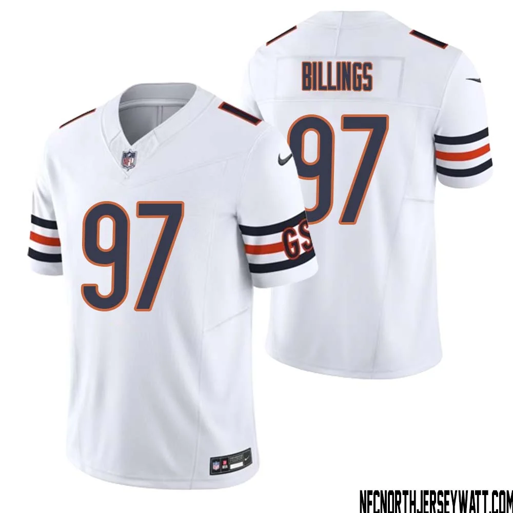 Andrew Billings No 97 Men White Chicago Bears Vapor F.U.S.E. Limited Jersey 1