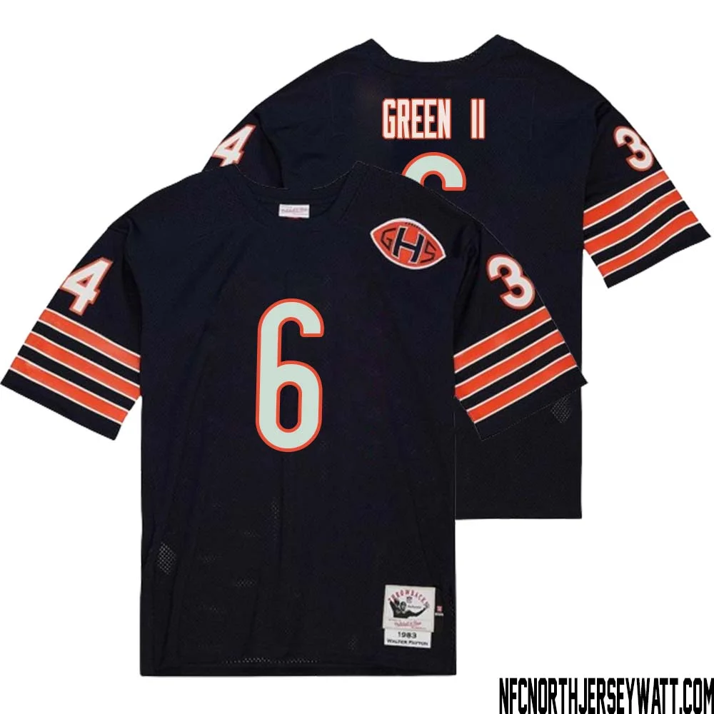 B.J. Green II No 6 Men Mitchell Ness Navy Chicago Bears 2004 Authentic Throwback Retired Player Jersey