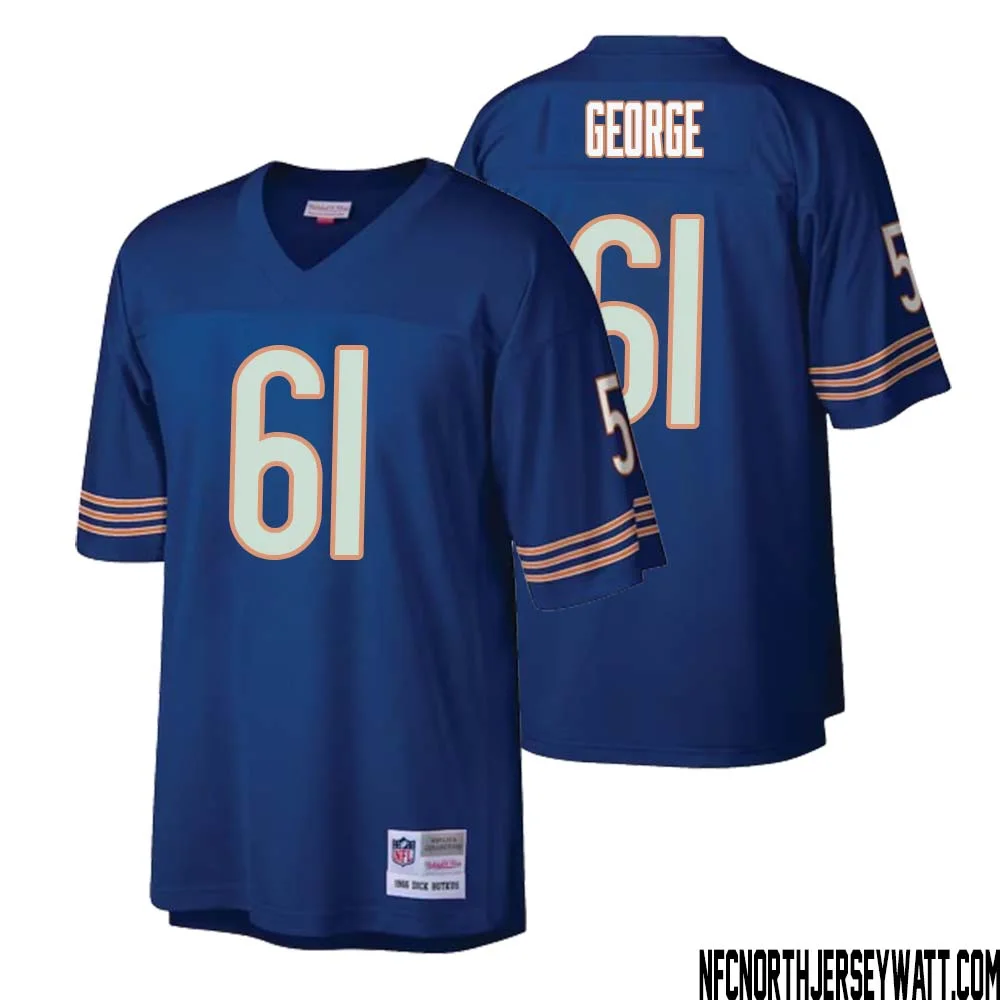 Bill George No 61 Men Mitchell Ness Navy Chicago Bears Retired Player Legacy Replica Jersey