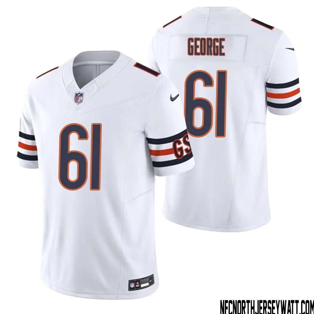 Bill George No 61 Men White Chicago Bears Vapor F.U.S.E. Limited Jersey 1