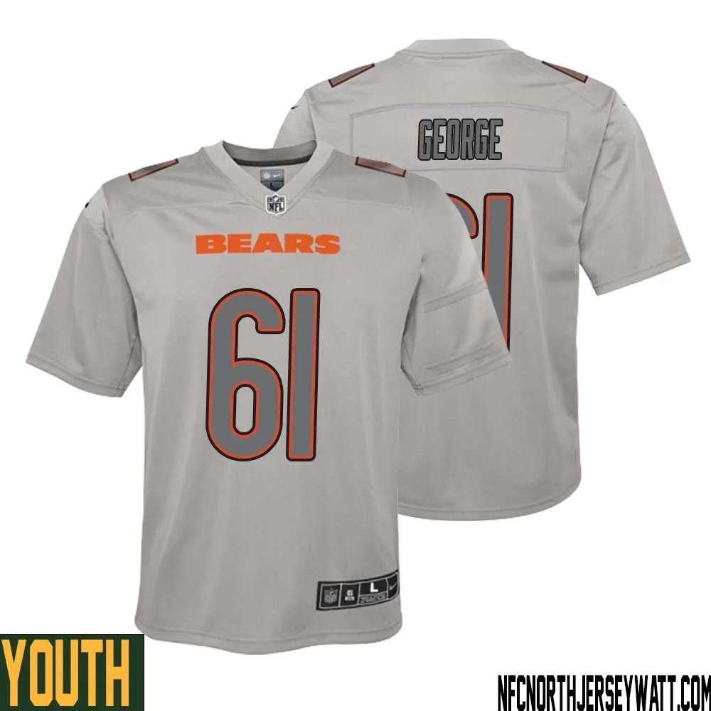 Bill George No 61 Youth Gray Chicago Bears Atmosphere Fashion Game Jersey 1