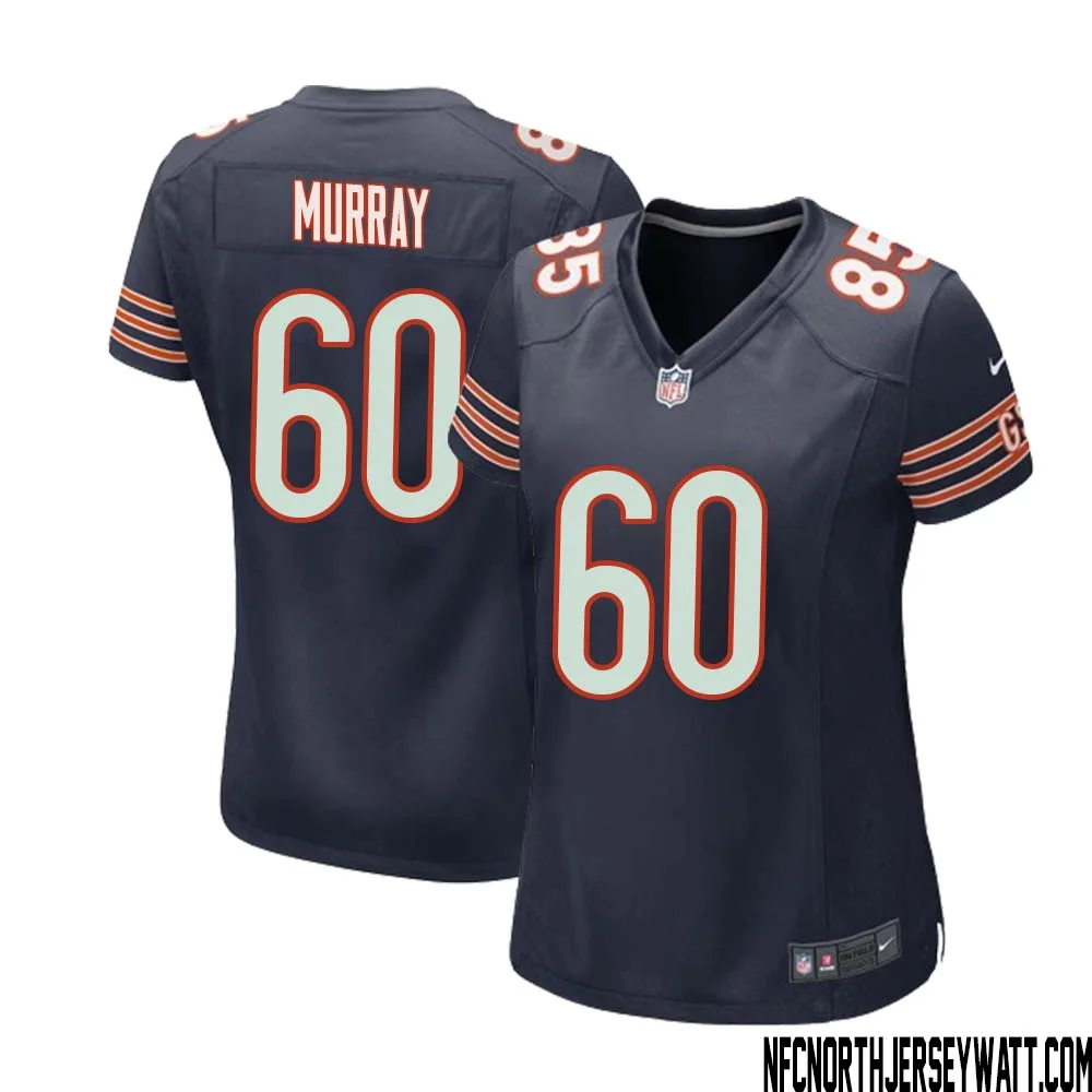 Bill Murray No 60 Chicago Bears Home Game Navy Jersey for Women
