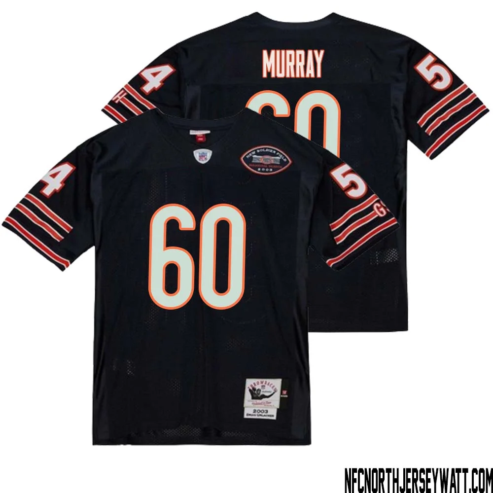 Bill Murray No 60 Men Mitchell Ness Navy Chicago Bears 2004 Authentic Throwback Retired Player Jersey 1