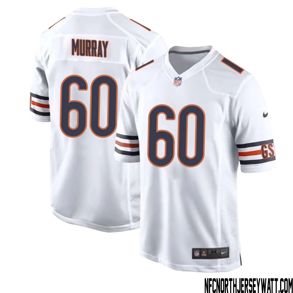 Bill Murray No 60 Men White Chicago Bears Away Game Jersey 1