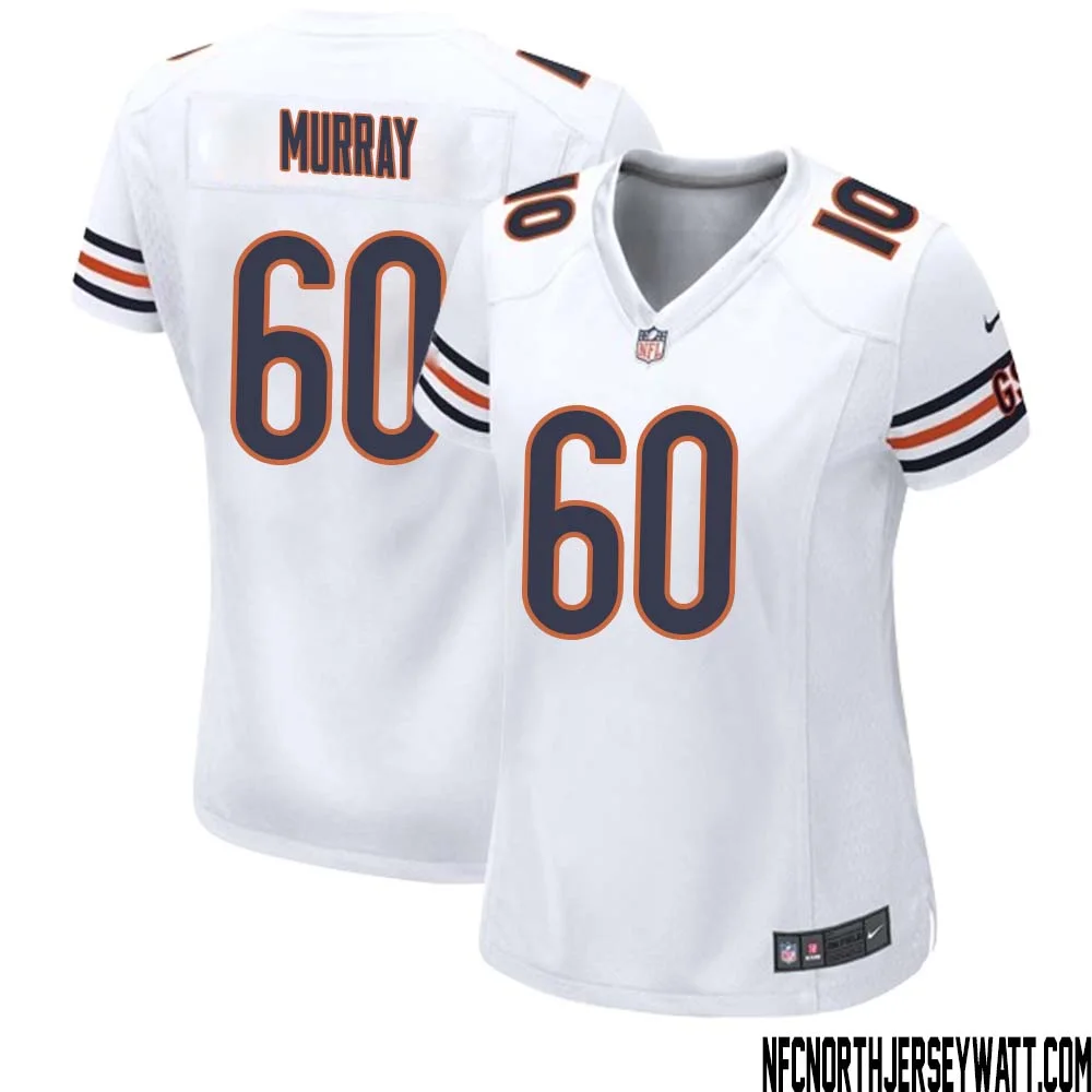 Bill Murray No 60 Women White Chicago Bears Away Game Jersey