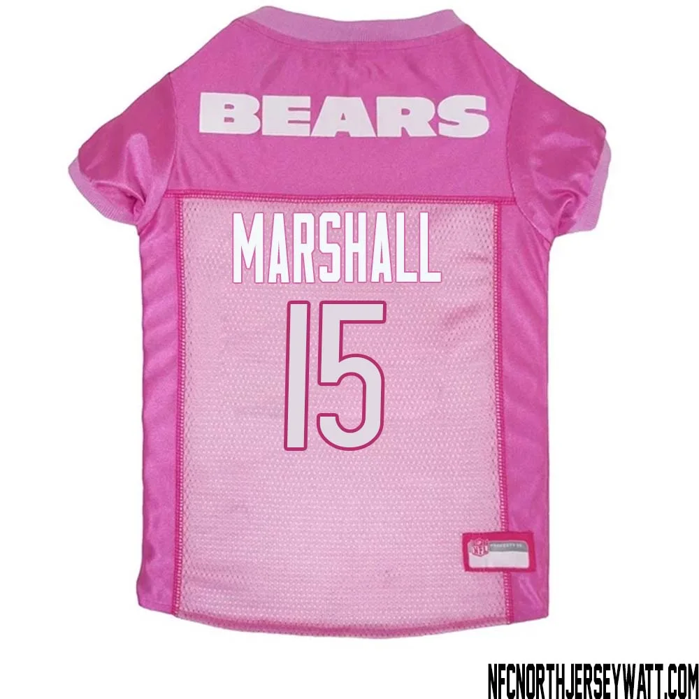 Brandon Marshall No 15 Chicago Bears Dog Jersey Pink