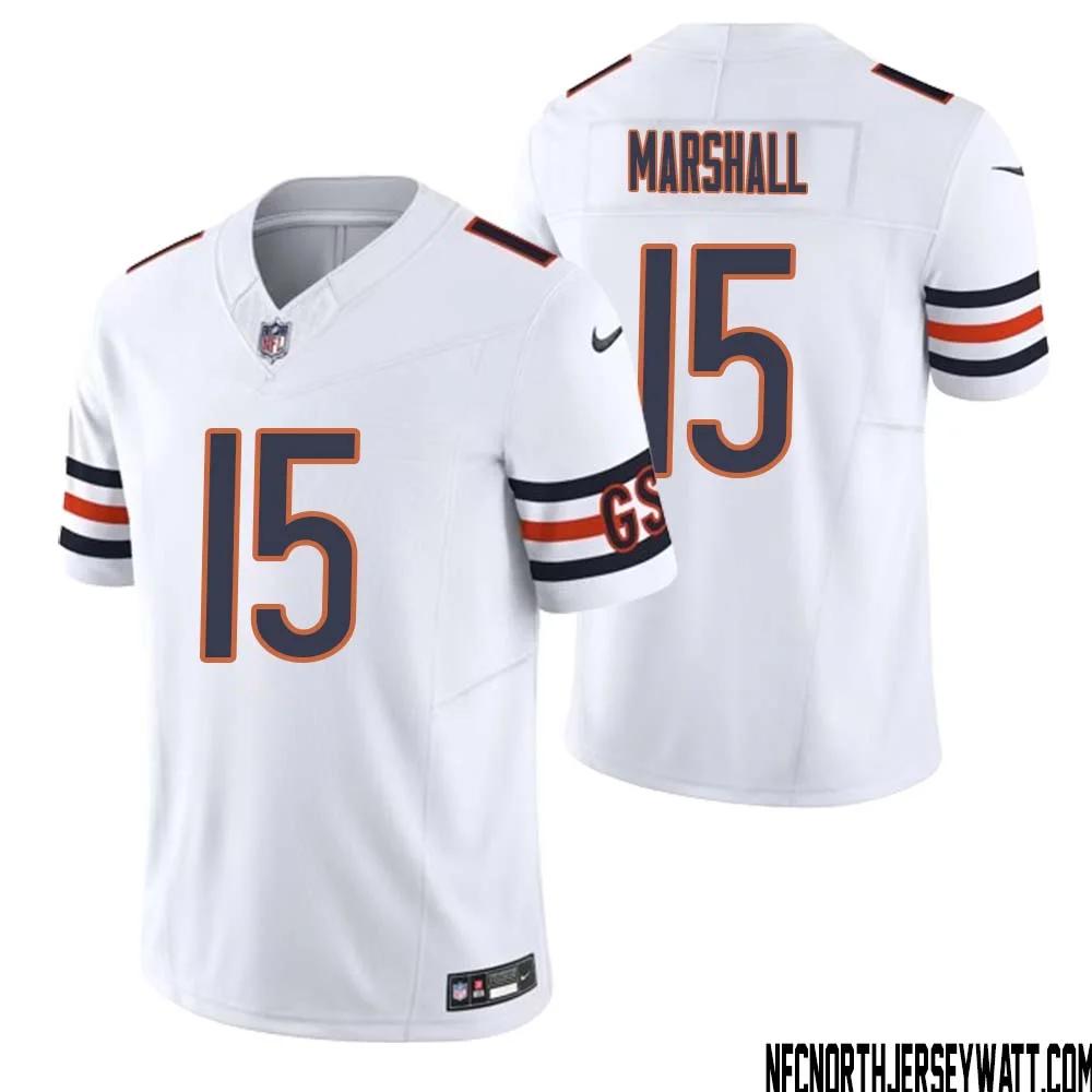 Brandon Marshall No 15 Men White Chicago Bears Vapor F.U.S.E. Limited Jersey