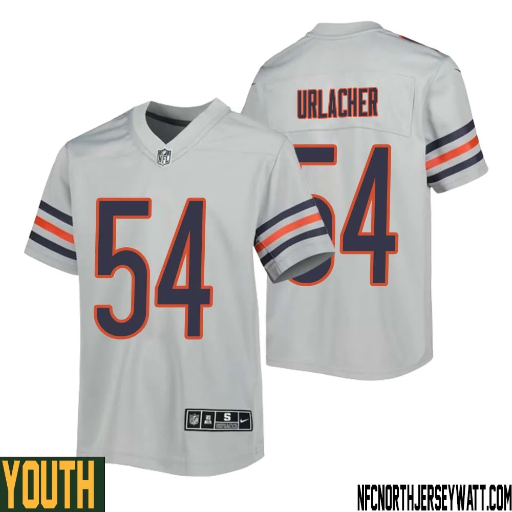 Brian Urlacher No 54 Youth Silver Chicago Bears Inverted Legend Jersey