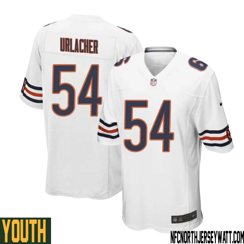 Brian Urlacher No 54 Youth White Chicago Bears Away Game Jersey 1