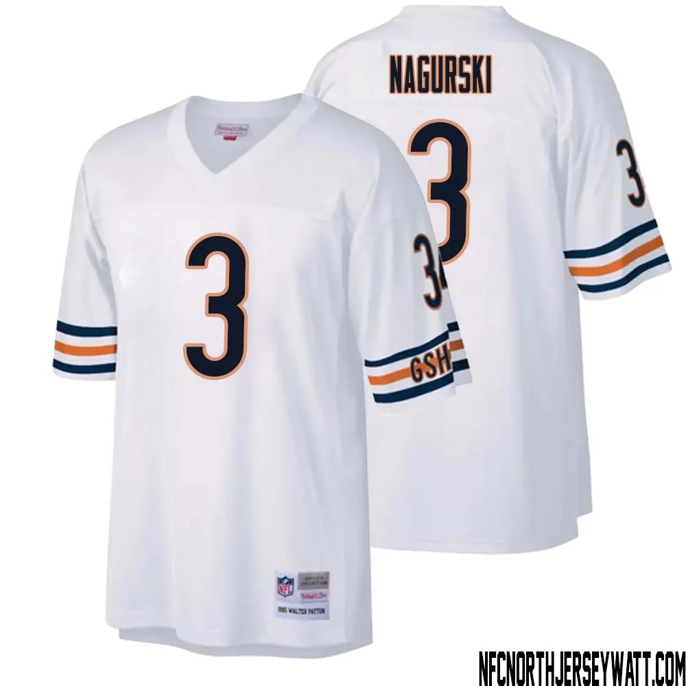 Bronko Nagurski No 3 Men Mitchell Ness White Chicago Bears Legacy Replica Jersey