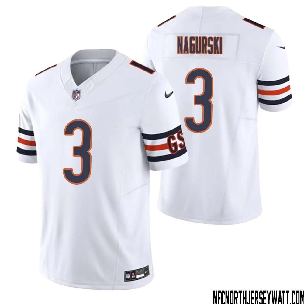 Bronko Nagurski No 3 Men White Chicago Bears Vapor F.U.S.E. Limited Jersey