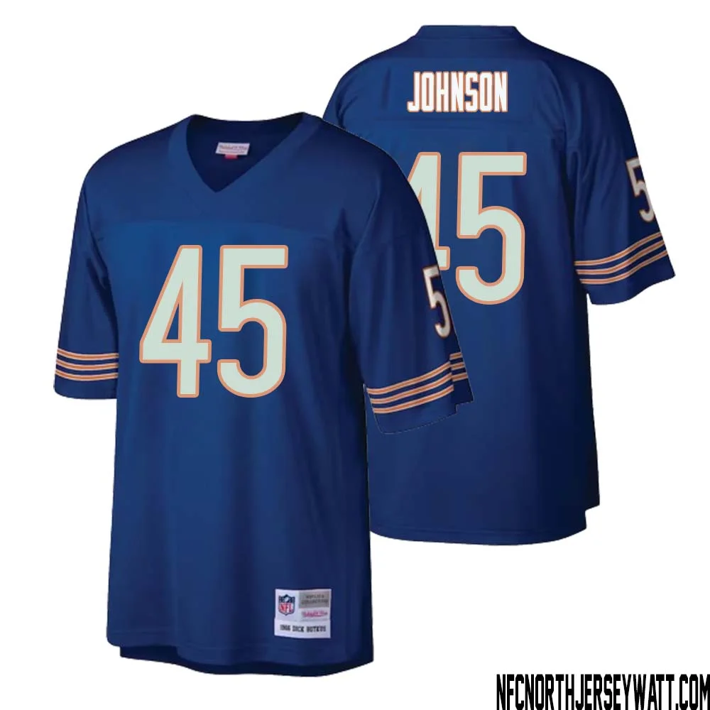 Buddy Johnson No 45 Men Mitchell Ness Navy Chicago Bears Retired Player Legacy Replica Jersey 1