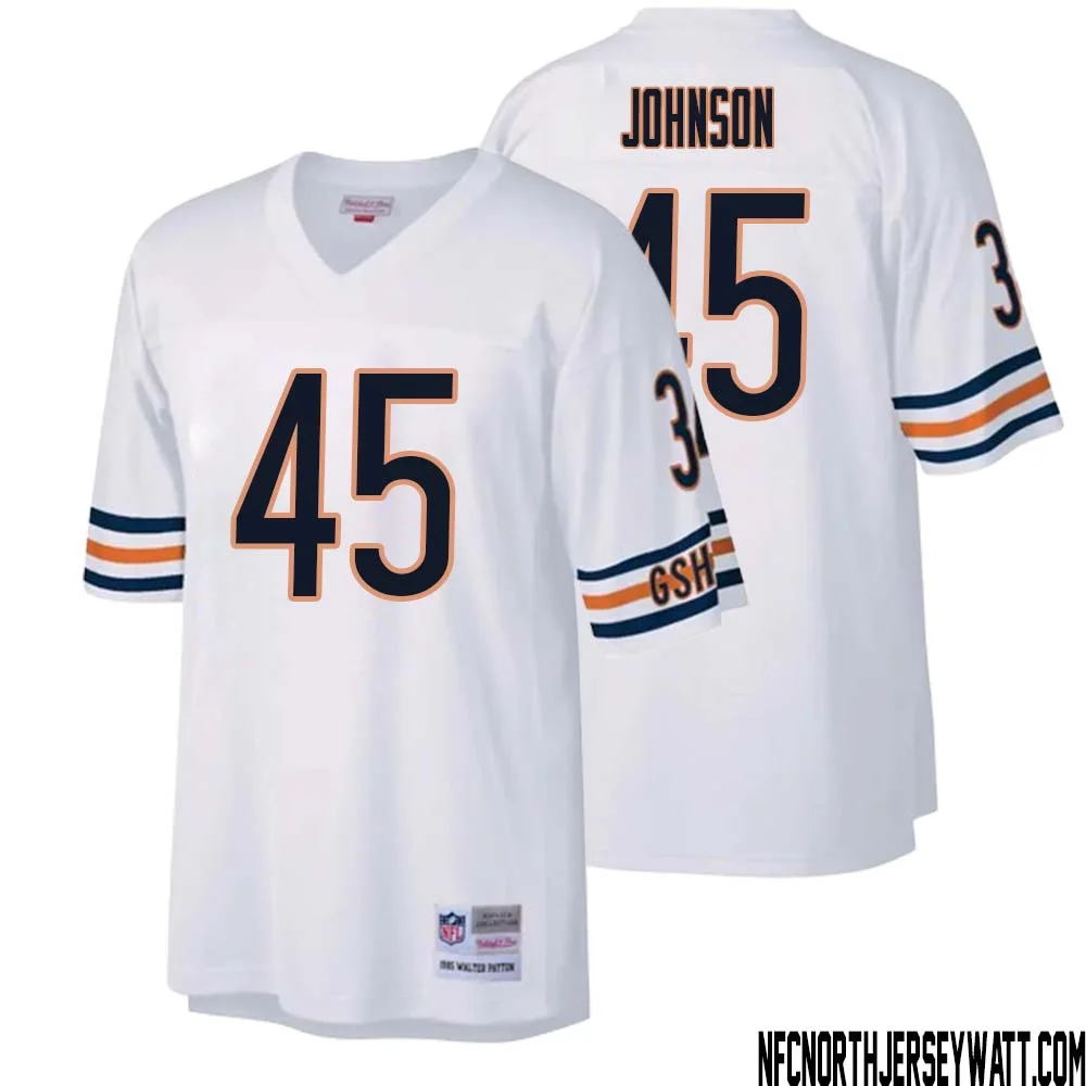 Buddy Johnson No 45 Men Mitchell Ness White Chicago Bears Legacy Replica Jersey