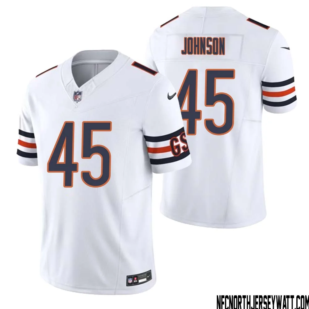 Buddy Johnson No 45 Men White Chicago Bears Vapor F.U.S.E. Limited Jersey 1