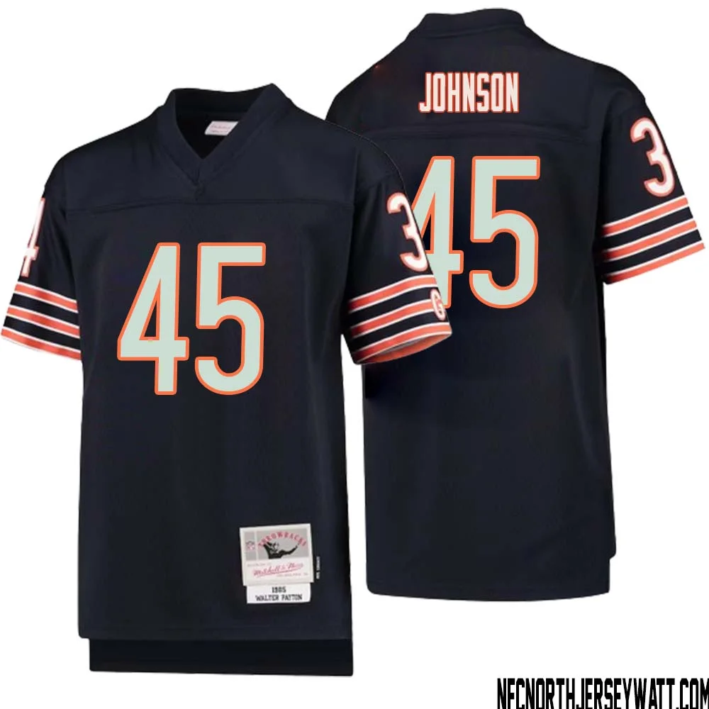 Buddy Johnson No 45 Youth Mitchell Ness Navy Chicago Bears 1985 Legacy Retired Player Jersey