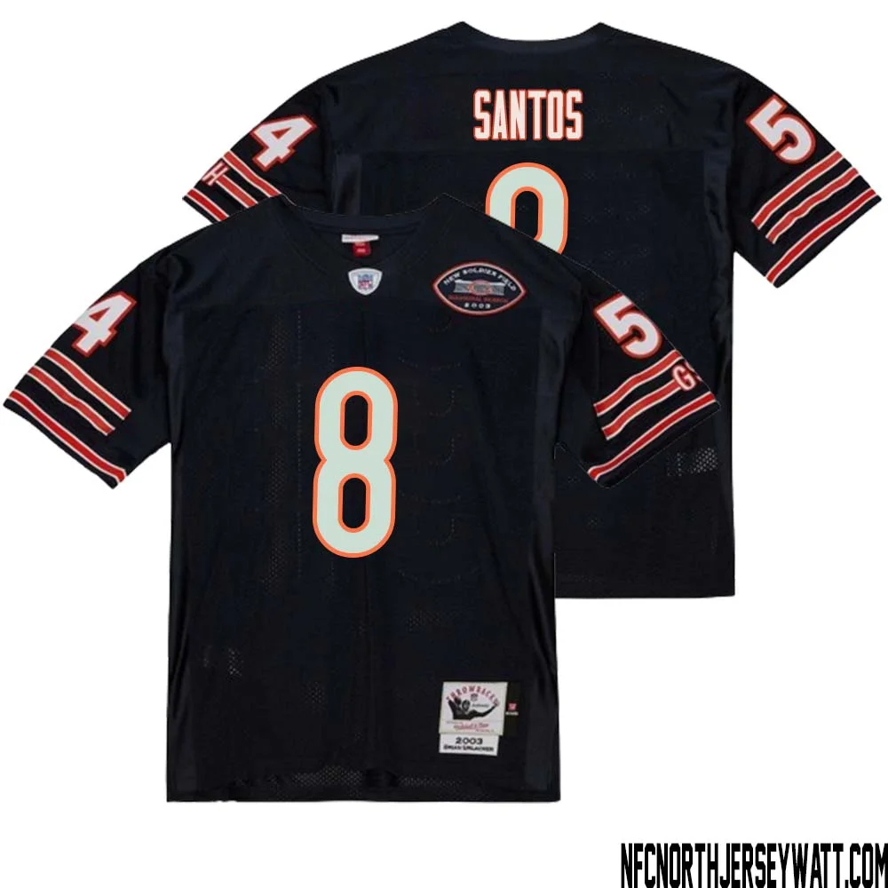 Cairo Santos No 8 Men Mitchell Ness Navy Chicago Bears 2004 Authentic Throwback Retired Player Jersey 1