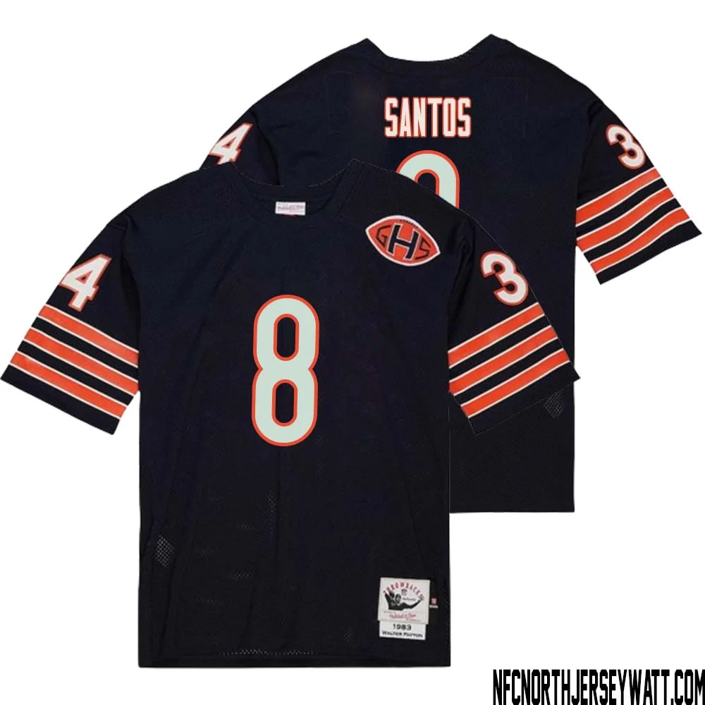 Cairo Santos No 8 Men Mitchell Ness Navy Chicago Bears 2004 Authentic Throwback Retired Player Jersey