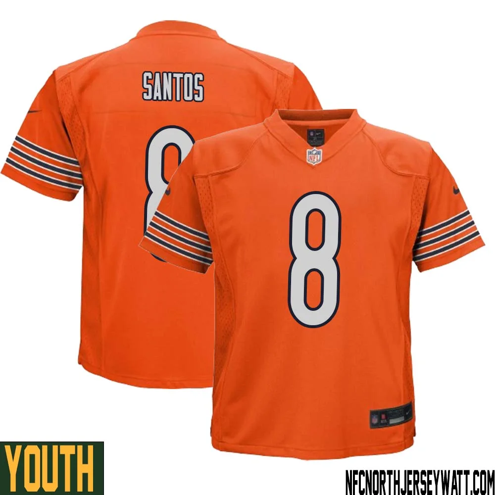 Cairo Santos No 8 Youth Orange Chicago Bears Alternate Game Player Jersey 1