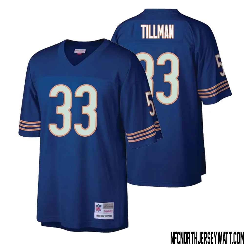 Charles Tillman No 33 Men Mitchell Ness Navy Chicago Bears Retired Player Legacy Replica Jersey