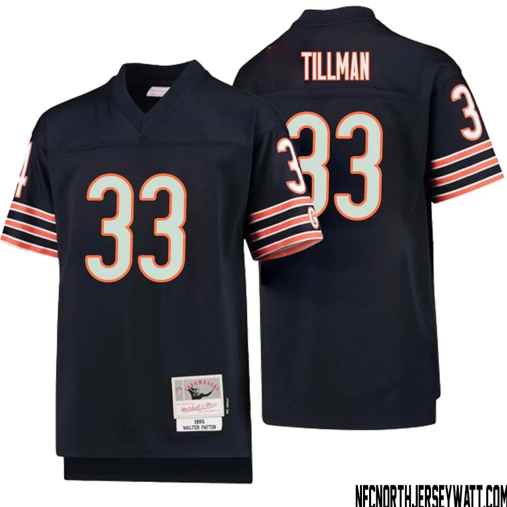 Charles Tillman No 33 Youth Mitchell Ness Navy Chicago Bears 1985 Legacy Retired Player Jersey 1
